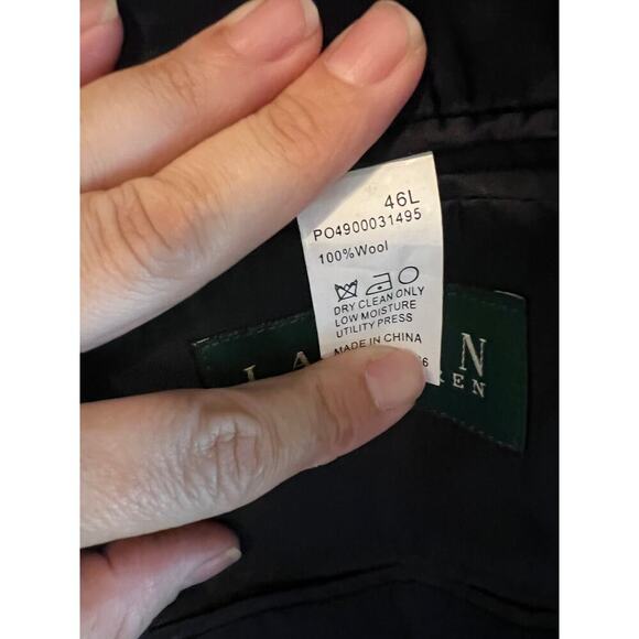 Ralph Lauren Suit blazer men size 46L WOOL grey 2 buttons - Picture 2 of 10
